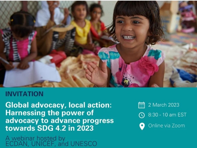 Global advocacy, local action - Harnessing the power of advocacy to advance progress towards SDG 4.2 in 2023